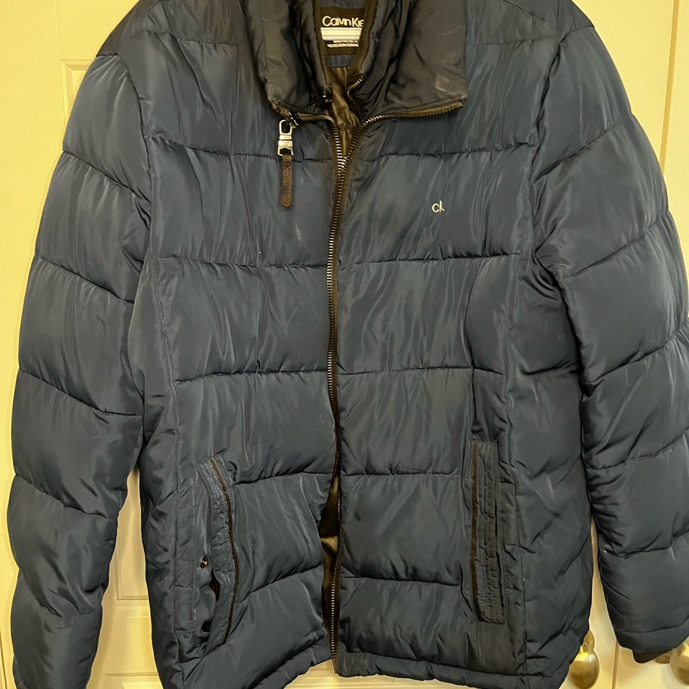 Calvin Klein Men's Deep Blue Puffer Coat